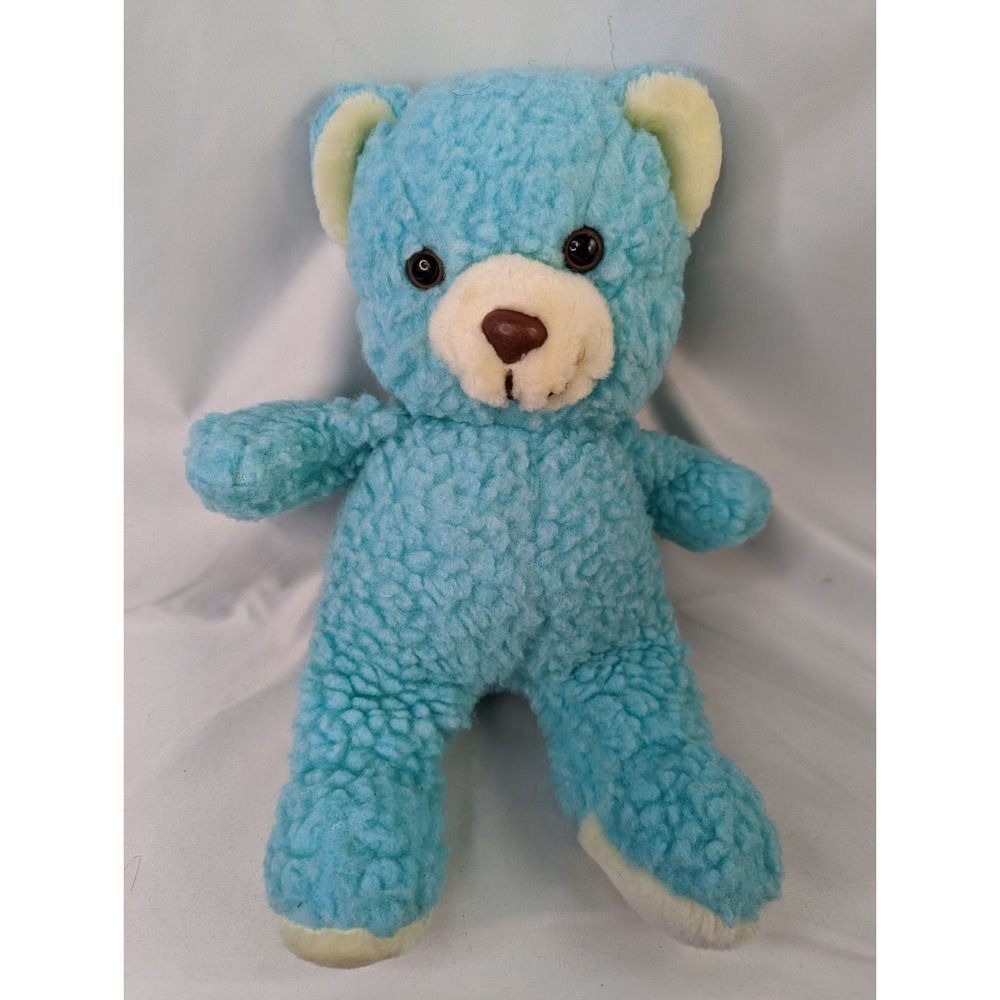 Beaufort Blue Bear Plush 12 Inch Sherpa Stuffed Animal Toy